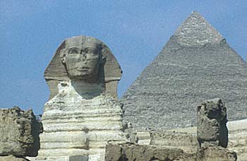 Khaefre's pyramid and Sphinx