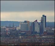 A long distance view of Leeds