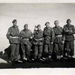 5 Troop en-route from Beirut January 1946 from left to right Sergeant Beckett, Lance/Corporal Hulstone, Troopers Gaitons, Hornsey, Burton, Stanley, and Bell.