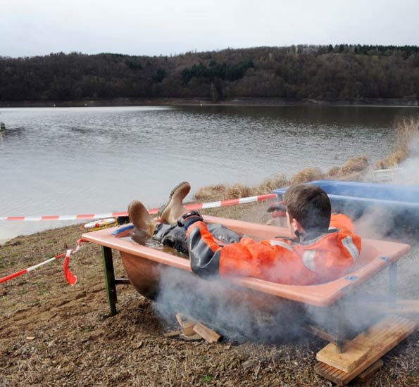 Lifeguard in a bath