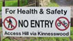 No entry sign on gate
