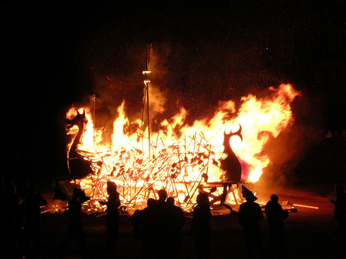 Up in flames
