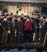 The inhabitants of Lark Rise and Candleford go carol singing