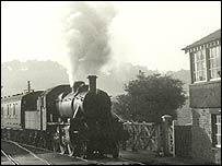 A steam train