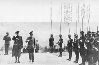 Vital information on Hitler's Berghof routine was provided by the guard on Hitler's immediate left. He stands with his back to the camera.