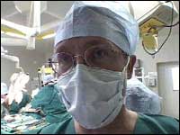 Paul Keeble of Panorama Hospital in the operating theatre