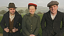 It's harvest time for Peter Ginn, Ruth Goodman and Alex Langlands