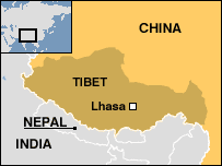 Mapa do Tibete