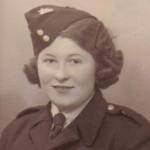 Mary Coulson wearing her Voluntary Fire Service uniform