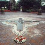 The Miners' Memorial, St Nicholas' Church Gardens, Whitehaven, Cumbria. This mosaic memorial was unveiled on 15 August 1998. John Skelly took part in the service. It commemorates those who have died in Cumbrian mining accidents, such as William Pit 3 June 1941.