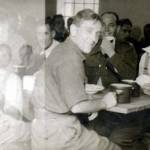 Teatime during the visit of the lads from other camp. Game of soccer, cold shower and a good meal completes day.