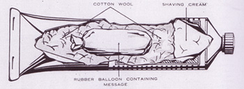 Shaving cream tube with secret chamber