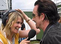 BBC Radio 1's Edith Bowman and Bono