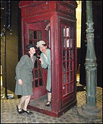 Trying out the phone box!