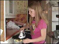 Becky Whitehead ironing