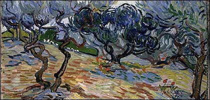 Detalle de 'Árboles de Olivo' de Van Gogh
