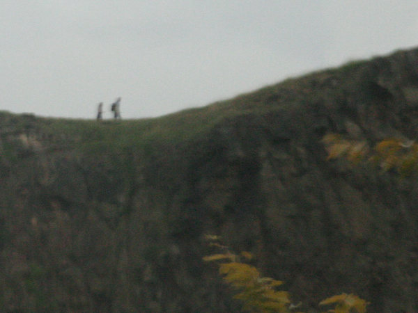 Two people up Arthur's Seat