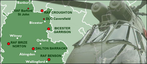 Oxfordshire military bases and Puma helicopter