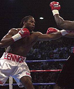 Lennox Lewis in action