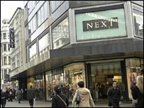 Shoppers outside Next