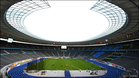 Berlin's Olympic Stadium is preparing