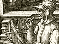 Detail from an engraving of Ferdinand Magellan. Engraving by Johannes Stradanus, 1605