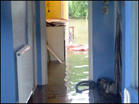Flood in Brockworth home (taken by Bill Hughes)