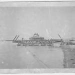 A tank on a pontoon on the River Tiber in 1941.
