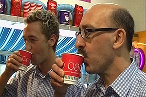 Another of Remo's businesses is the Piccolo Bar, he says its essential to serve coffee the way it should be served in Italy.