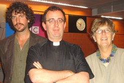 L-R Murray Lachlan Young, Revd Richard Coles, Prue Leith.