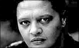 Angela Bruce black and white closeup