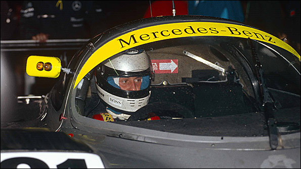 Michael Schumacher in a Mercedes Group C sportscar in 1991