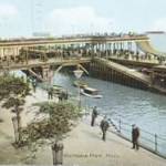A hand-coloured Victorian postcard of Victoria Pier, Hull.
