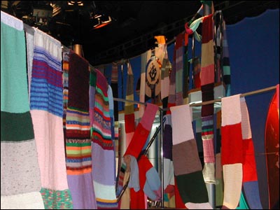 The 2,000 ft long scarf in the Blue Peter Studio