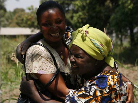 Daughter greets Mother 