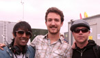 Frank Turner with Nihal, Mike Davies and Daniel P Carter before his performance