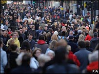 Shoppers on Oxford Street, London