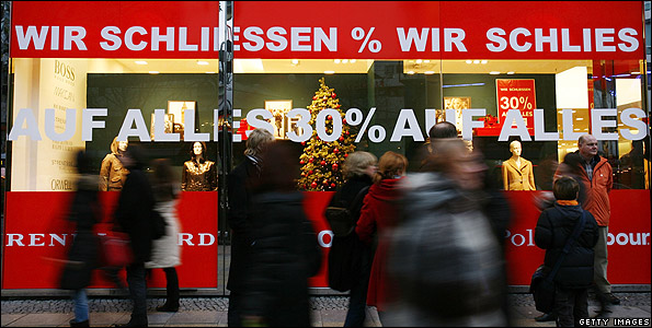 Shoppers in Berlin - file pic