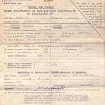 This is the discharge docoument given to Mrs Boothright from the RAF in 1944