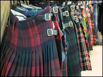 Traditional hand-made kilts