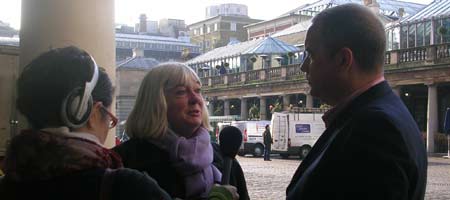 Recording Opera singer and teacher Linda Gray in Covent Garden, London