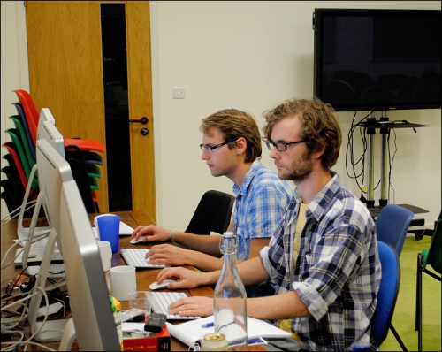 The gallery install has been preceded by weeks of intensive development in the labs.