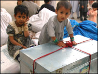 زلزلہ سے متاثرہ بچے