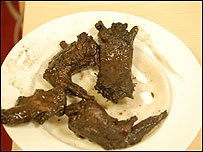 The cooked squirrel