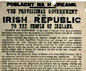 Poster proclaiming Irish Republic, 1916