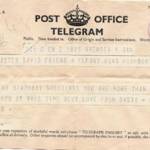 My father sent me this telegram for my birthday