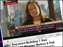 An image of the website hosting the alleged BBC World footage