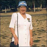 Isobel attending Armistice Day in Birmingham