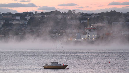 A view from Neyland towards Hobbs Point, Pembroke Dock by George Johns: