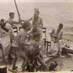 HMS Portland Bill crossing the line March 1946